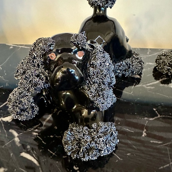 Pair of Arnart Black Spaghetti Poodles Vintage Collectible Handmade in Japan - Picture 2 of 15